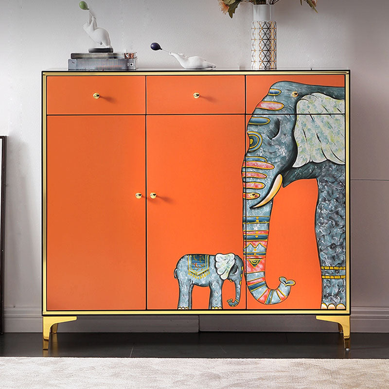 Modernism Horizontal Combo Dresser Wood Storage Dresser for Home