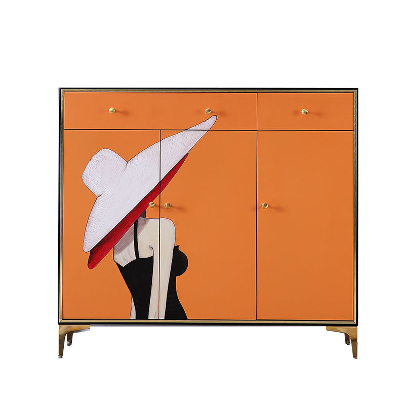 Modernism Horizontal Combo Dresser Wood Storage Dresser for Home