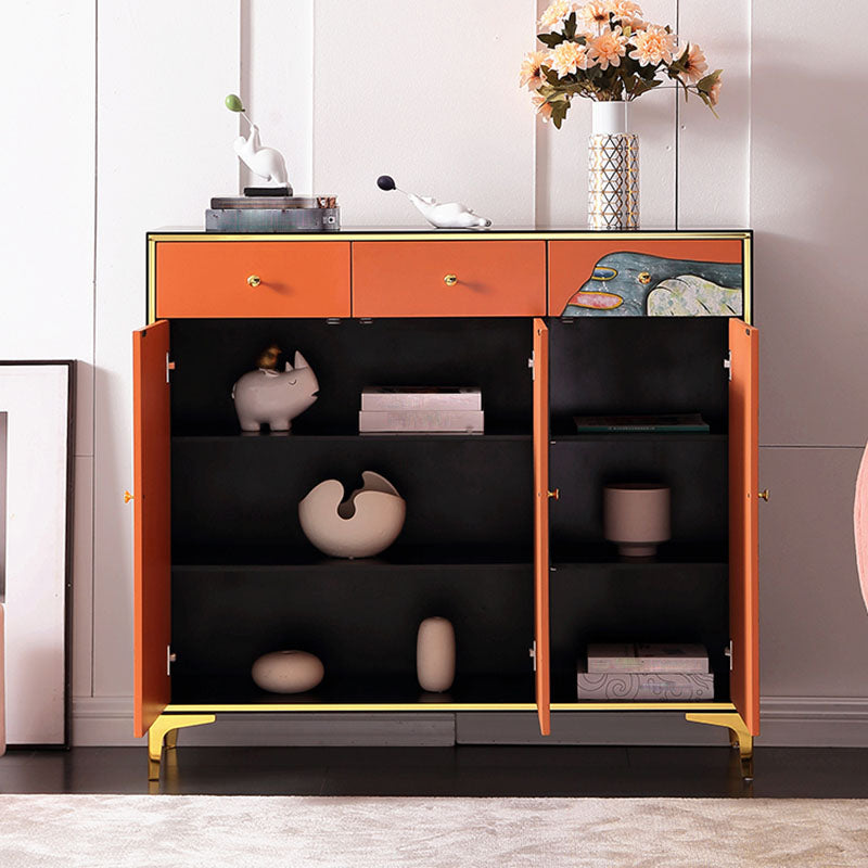 Modernism Horizontal Combo Dresser Wood Storage Dresser for Home