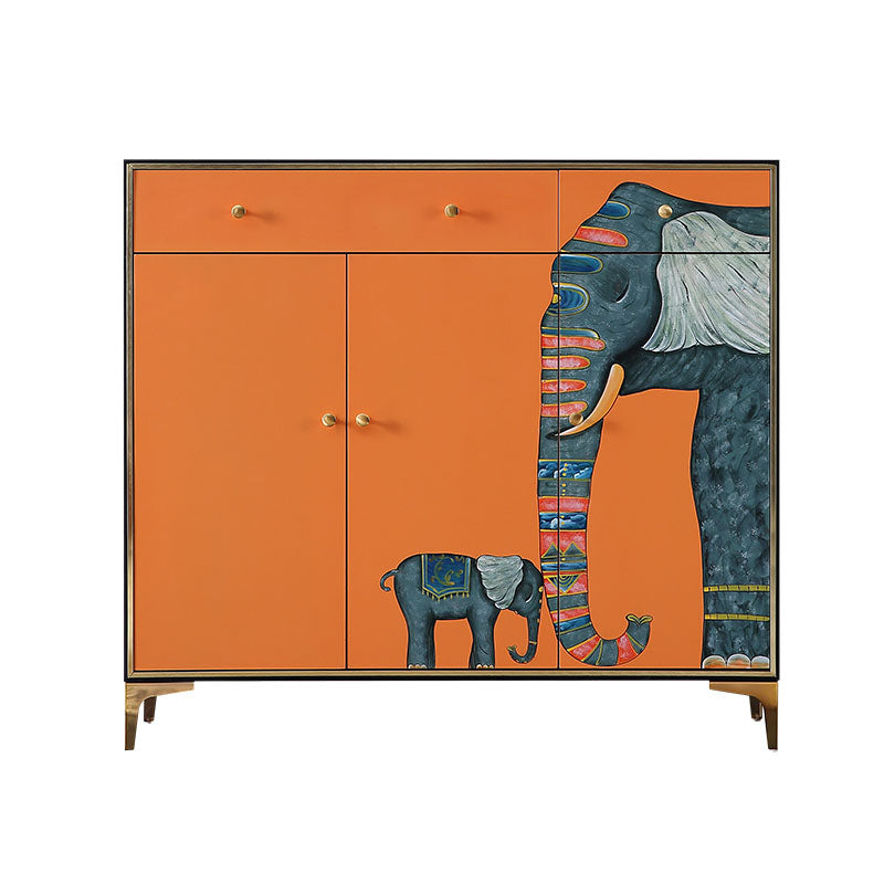 Modernism Horizontal Combo Dresser Wood Storage Dresser for Home