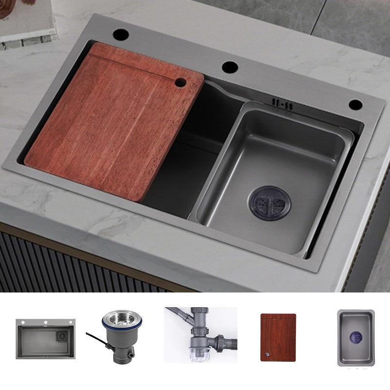 Dirt Resistant Kitchen Sink Soundproof Design Kitchen Sink with Basket Strainer