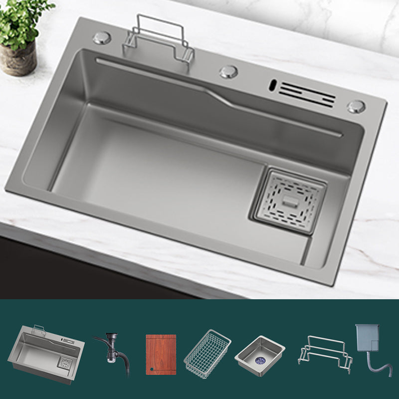 Dirt Resistant Kitchen Sink Soundproof Design Kitchen Sink with Basket Strainer