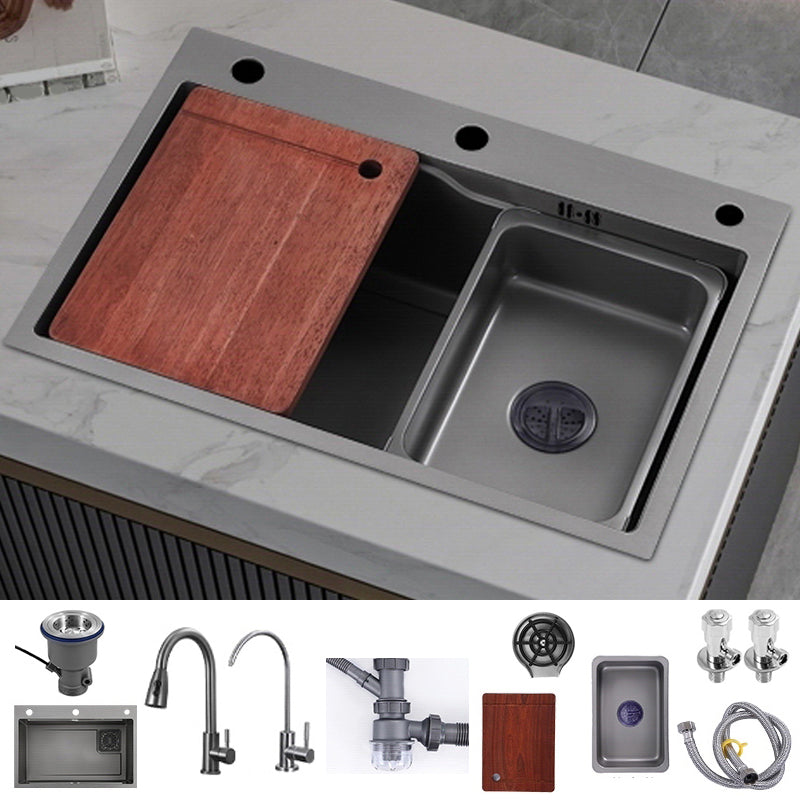 Dirt Resistant Kitchen Sink Soundproof Design Kitchen Sink with Basket Strainer