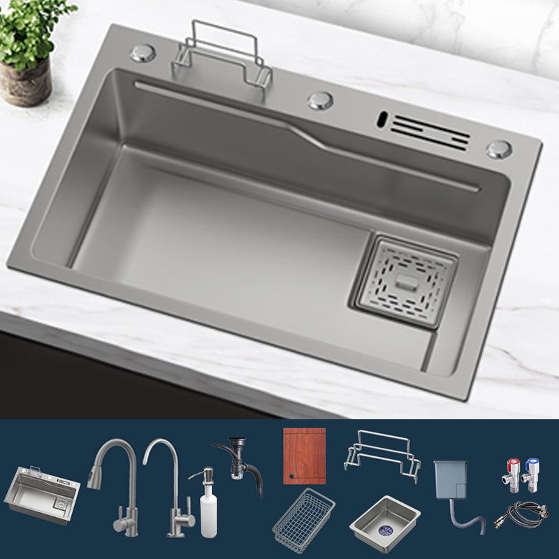 Dirt Resistant Kitchen Sink Soundproof Design Kitchen Sink with Basket Strainer