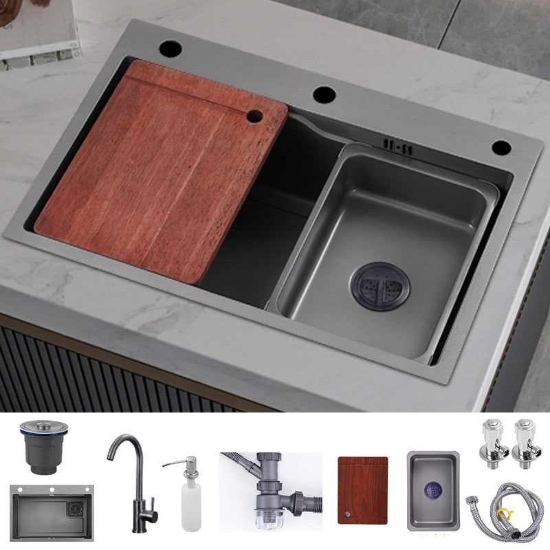 Dirt Resistant Kitchen Sink Soundproof Design Kitchen Sink with Basket Strainer