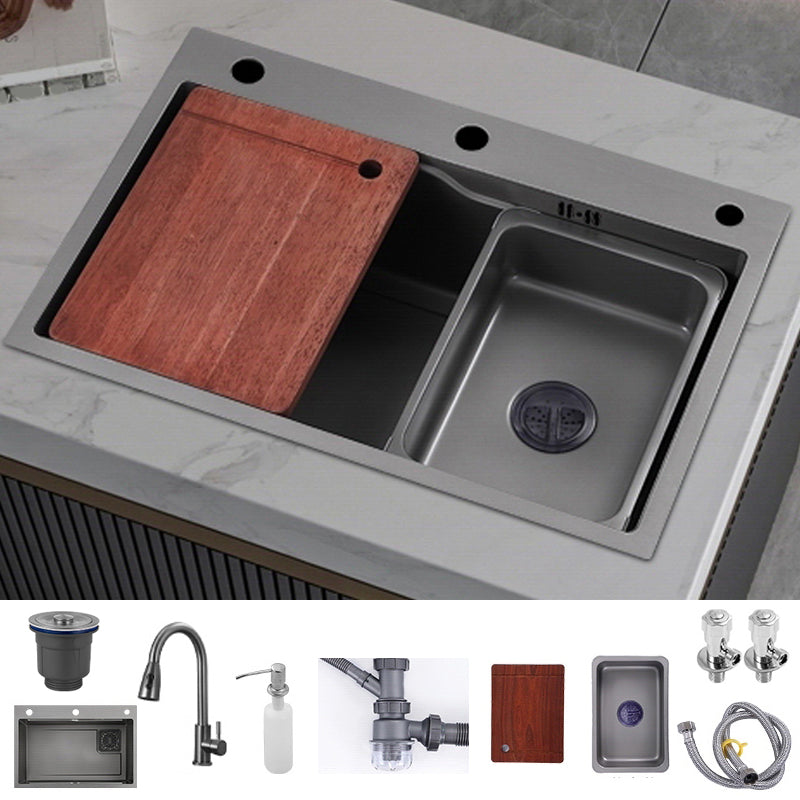 Dirt Resistant Kitchen Sink Soundproof Design Kitchen Sink with Basket Strainer