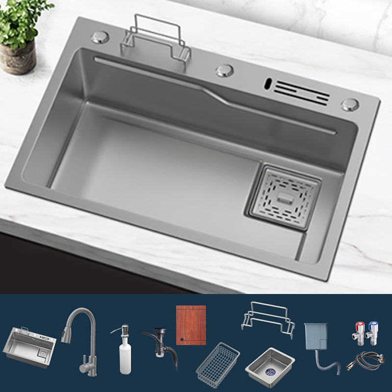 Dirt Resistant Kitchen Sink Soundproof Design Kitchen Sink with Basket Strainer