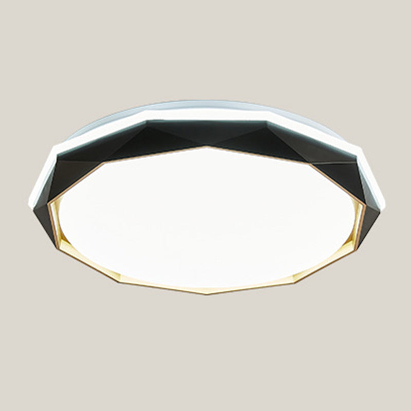 Geometric Flush Mount Fixture Contemporary Metal 2 Lights Flush Light