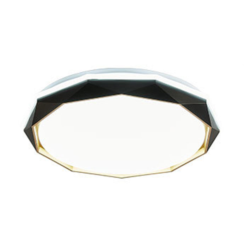 Geometric Flush Mount Fixture Contemporary Metal 2 Lights Flush Light