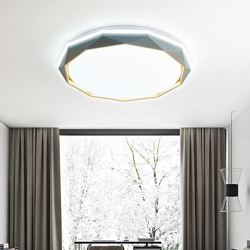 Geometric Flush Mount Fixture Contemporary Metal 2 Lights Flush Light