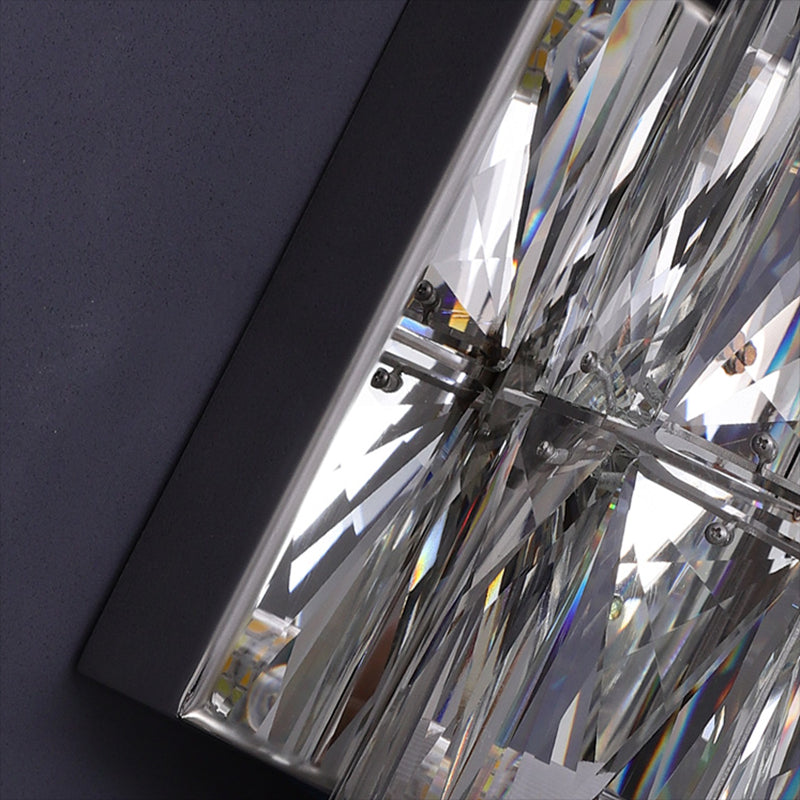 Crystal Cylinder Shape Wall Lighting Modern Style Multi Lights Wall Light Sconce