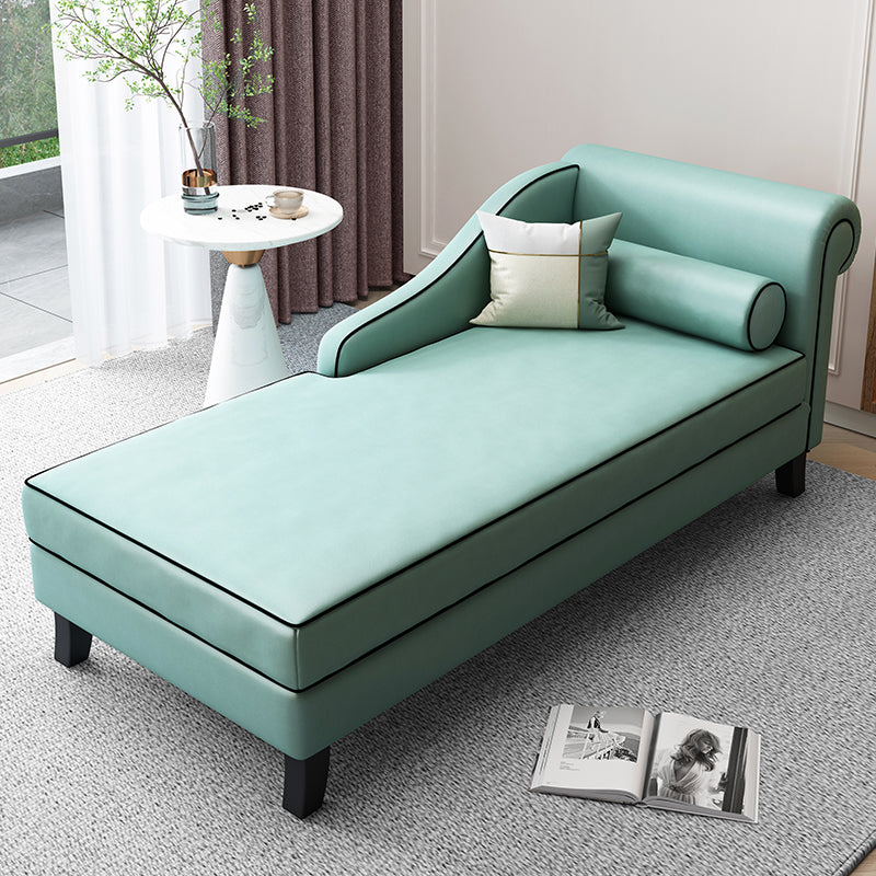 Upholstered One Armed Accent Chair Modern Recessed Arms Chaise