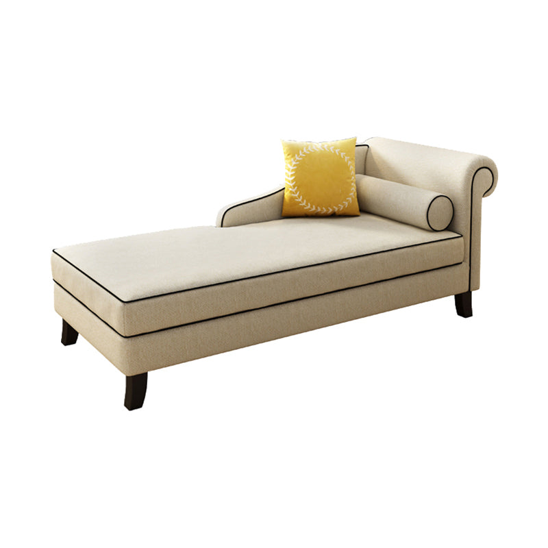 Upholstered One Armed Accent Chair Modern Recessed Arms Chaise