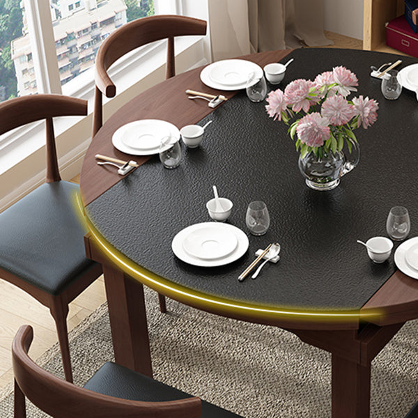 Contemporary Kitchen Dinner Table Extendable Wood Dining Table