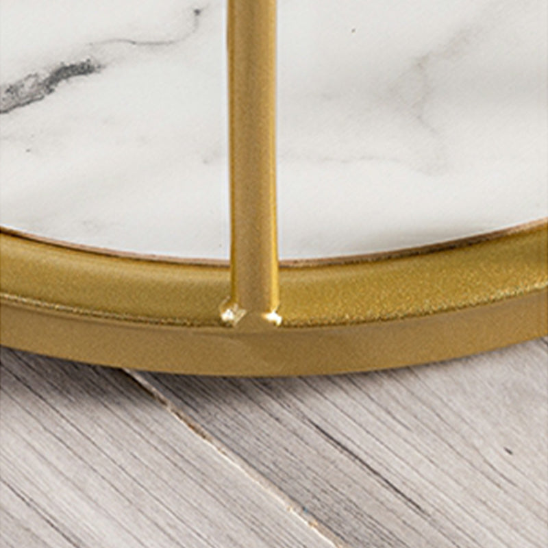 Marble Bar Table Double Pedestal Dining Table for Kitchen Living Room