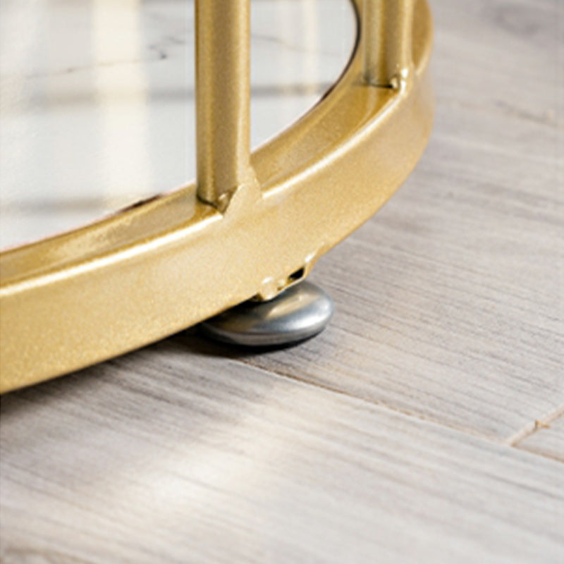 Marble Bar Table Double Pedestal Dining Table for Kitchen Living Room