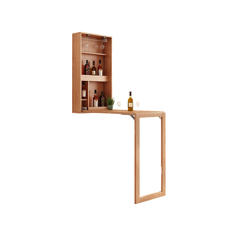 Modern Solid Wood Bar Table Extendable Bar Table for Kitchen
