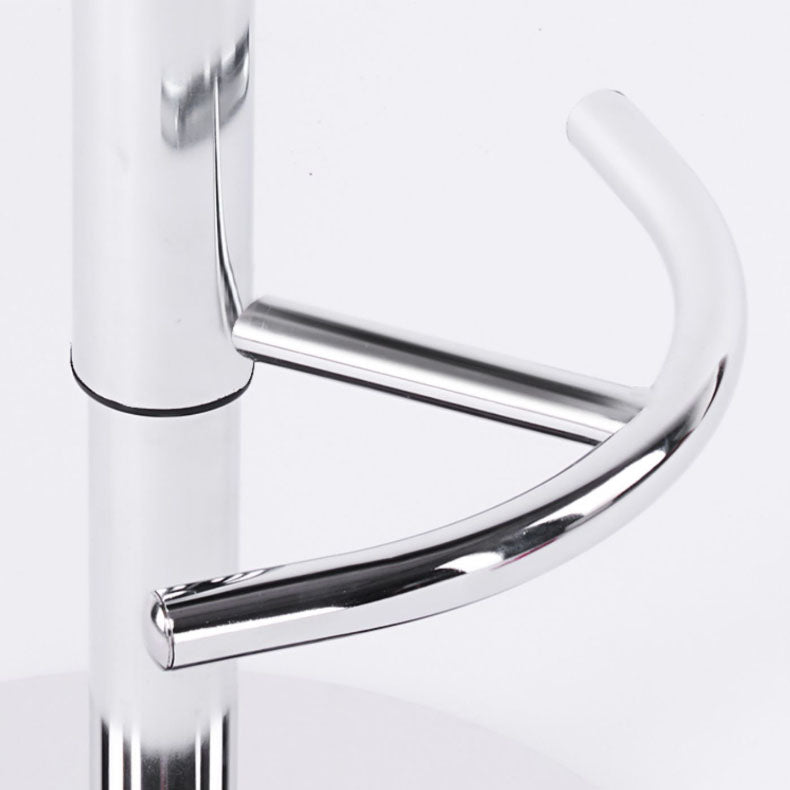 Glam Style Upholstered Bar Stools Swivel Adjustable Height Bar Stool with Chrome Base