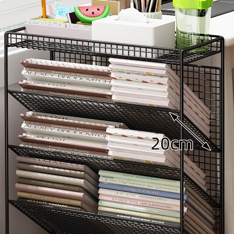 Scandinavian Children's Book Display Freestanding Steel Shelf Bookcase