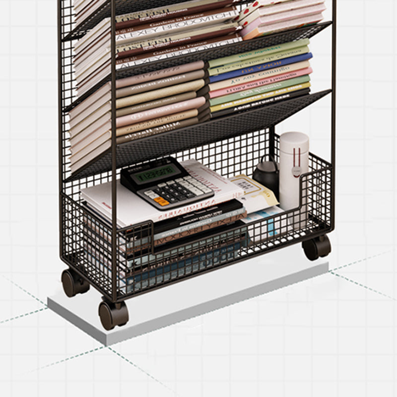 Scandinavian Children's Book Display Freestanding Steel Shelf Bookcase