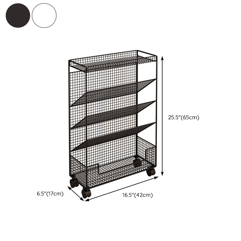 Scandinavian Children's Book Display Freestanding Steel Shelf Bookcase