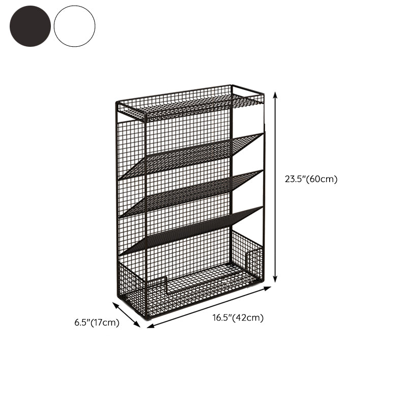 Scandinavian Children's Book Display Freestanding Steel Shelf Bookcase
