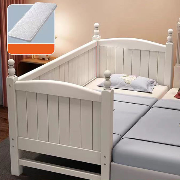 Pine Convertible Crib Scandinavian Nursery Crib with Guardrail