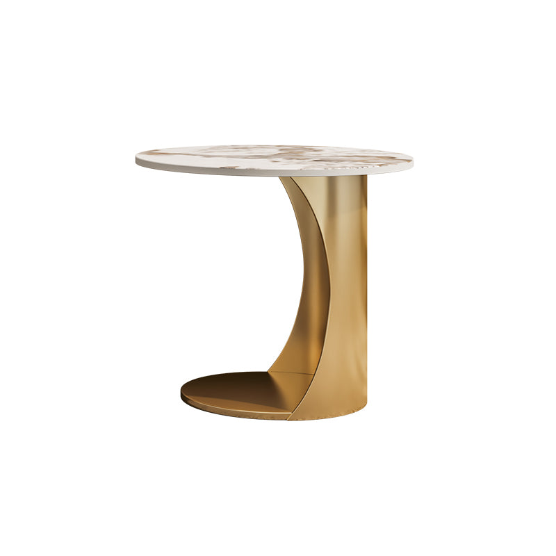 Round Coffee Table Cross Legs Coffee Table Set with Metal Legs