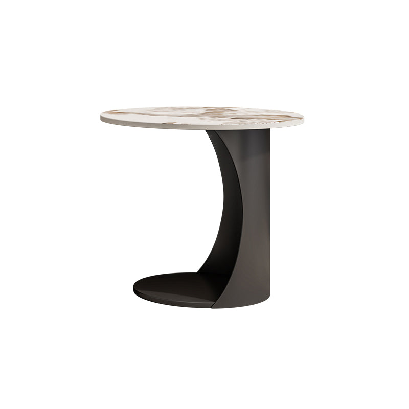 Round Coffee Table Cross Legs Coffee Table Set with Metal Legs