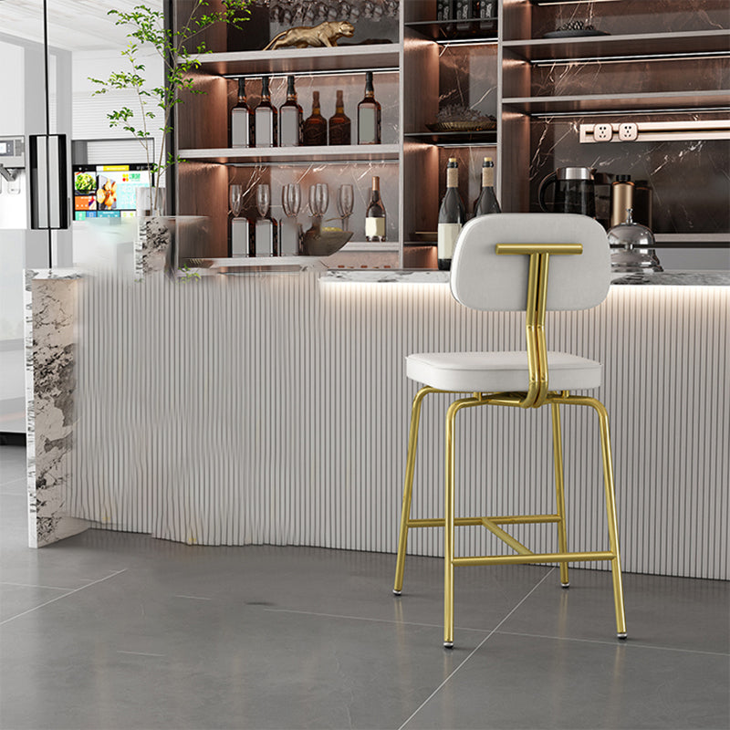 Modern Style Bar Stool Leather Backrest Bar Stools for Dining Room