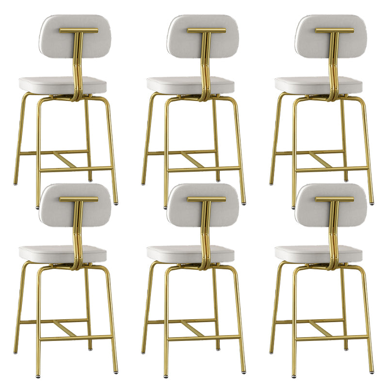 Modern Style Bar Stool Leather Backrest Bar Stools for Dining Room