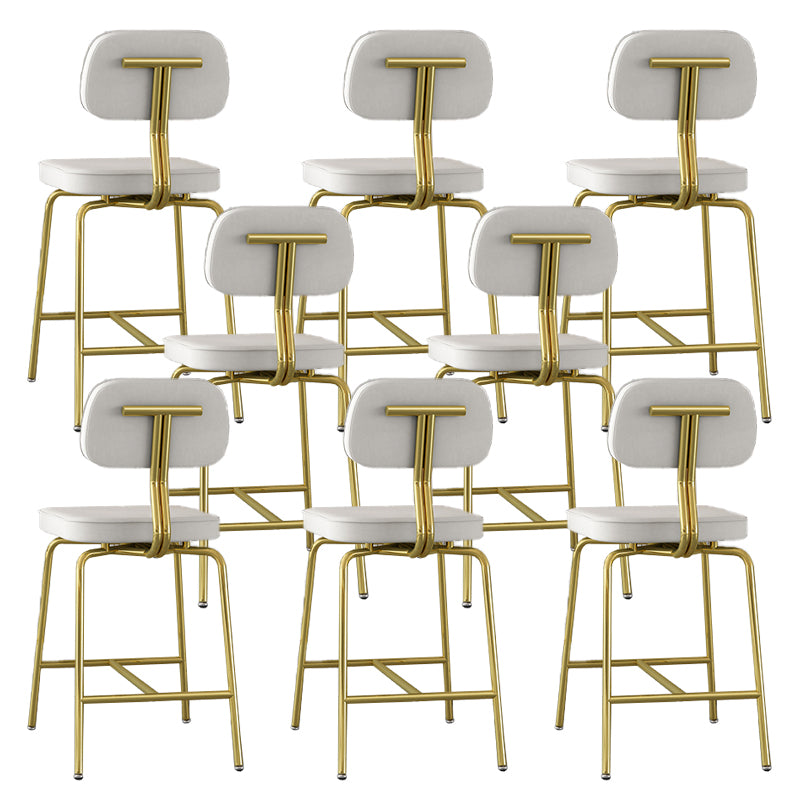 Modern Style Bar Stool Leather Backrest Bar Stools for Dining Room