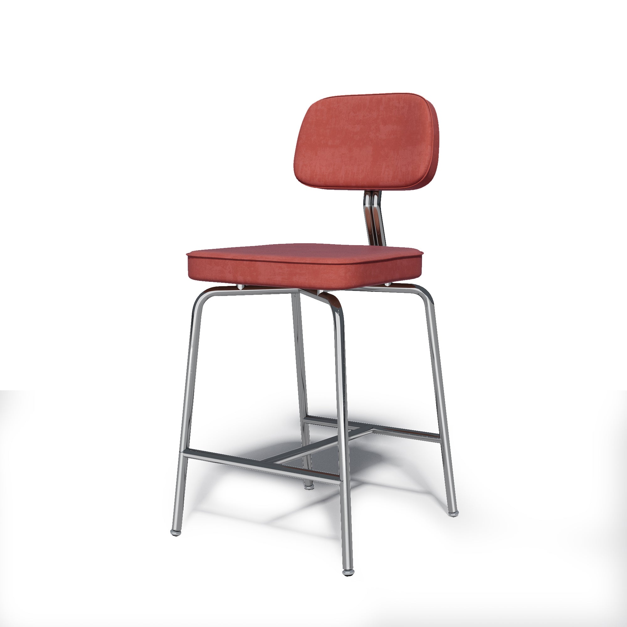 Modern Style Bar Stool Leather Backrest Bar Stools for Dining Room