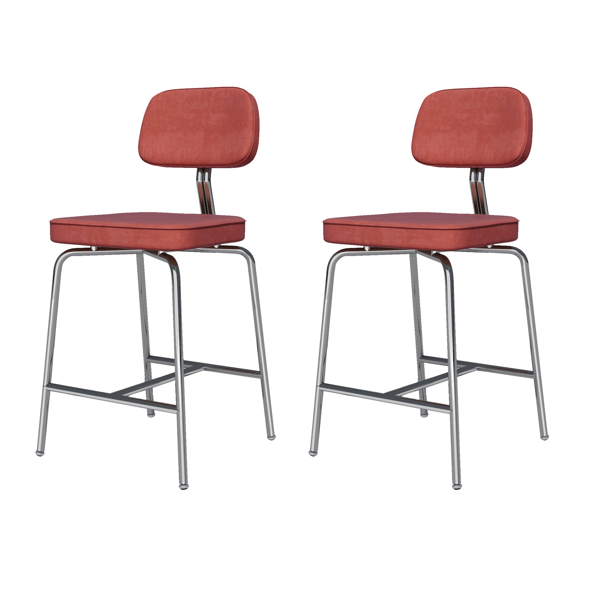 Modern Style Bar Stool Leather Backrest Bar Stools for Dining Room
