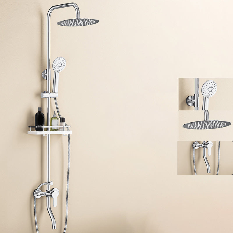 Thermostatic Shower Set Adjustable Spray Pattern Shower System with Slide Bar