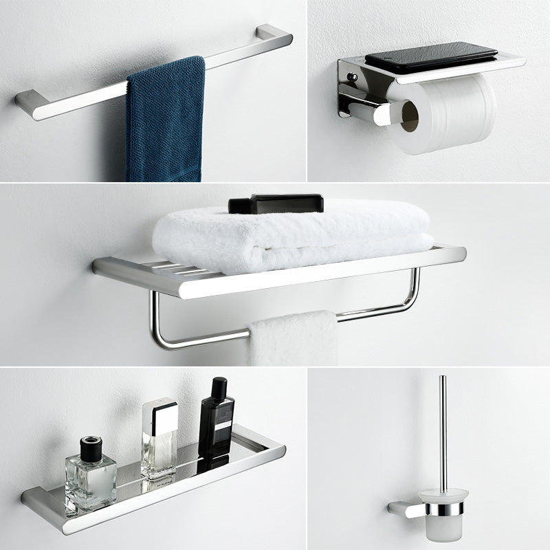 Contemporary Bathroom Accessory As Individual Or As a Set in Silver