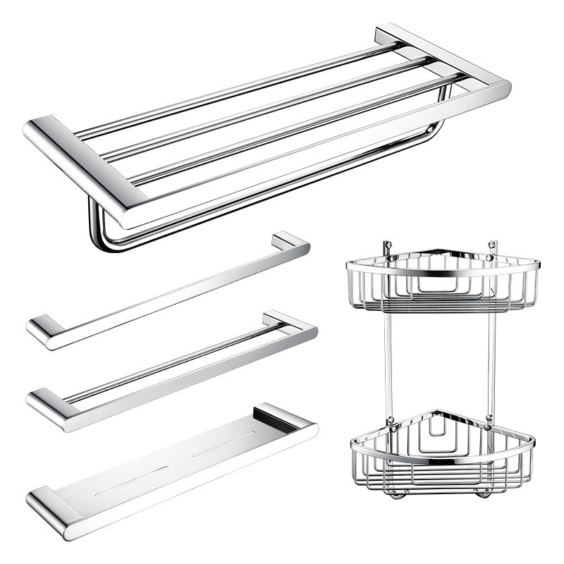 Contemporary Bathroom Accessory As Individual Or As a Set in Silver