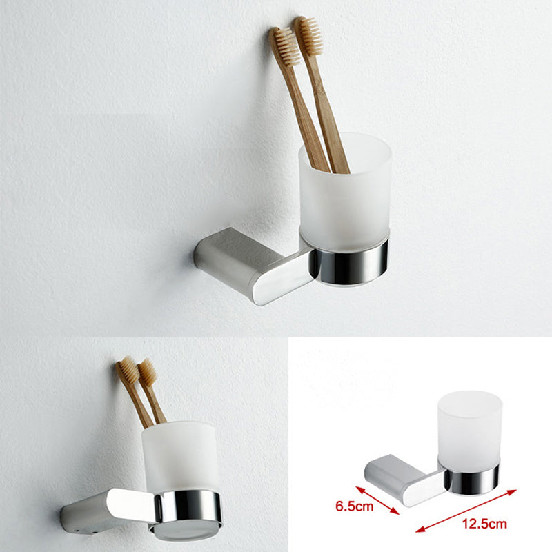 Contemporary Bathroom Accessory As Individual Or As a Set in Silver