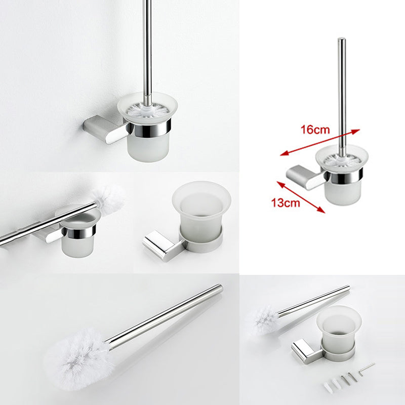 Contemporary Bathroom Accessory As Individual Or As a Set in Silver