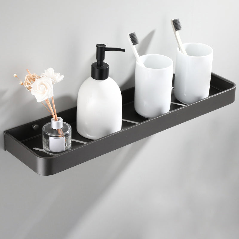 Contemporary Bathroom Accessory As Individual Or As a Set in Grey Metal