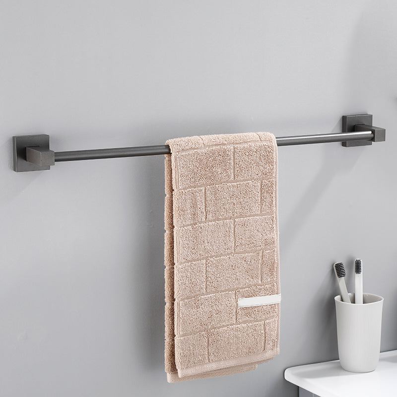 Contemporary Bathroom Accessory As Individual Or As a Set in Grey Metal