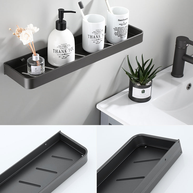 Contemporary Bathroom Accessory As Individual Or As a Set in Grey Metal