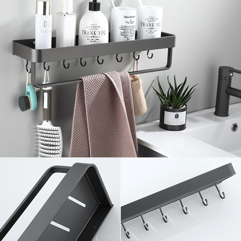 Contemporary Bathroom Accessory As Individual Or As a Set in Grey Metal