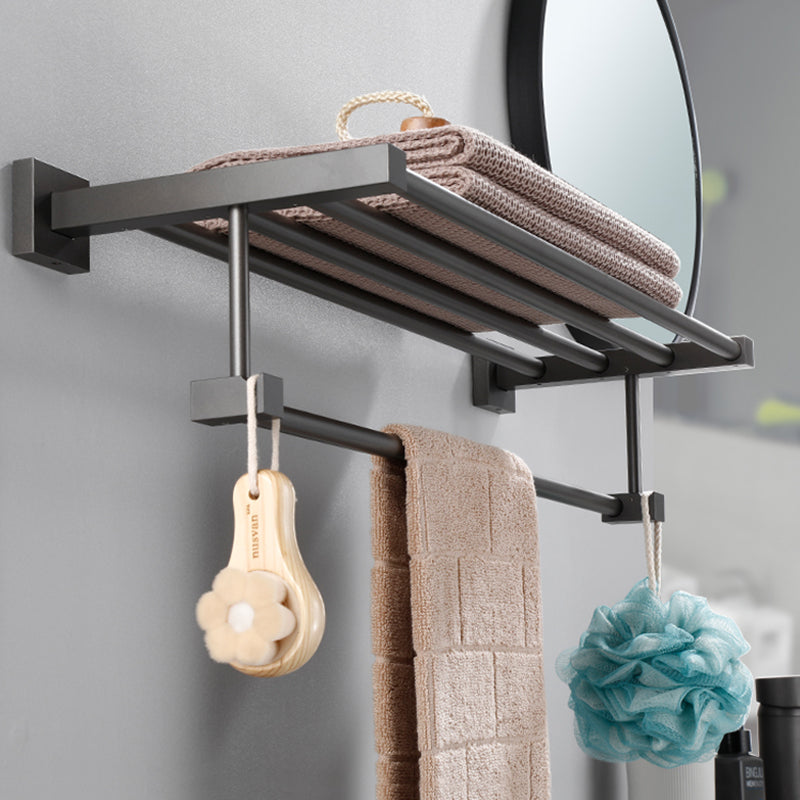 Contemporary Bathroom Accessory As Individual Or As a Set in Grey Metal