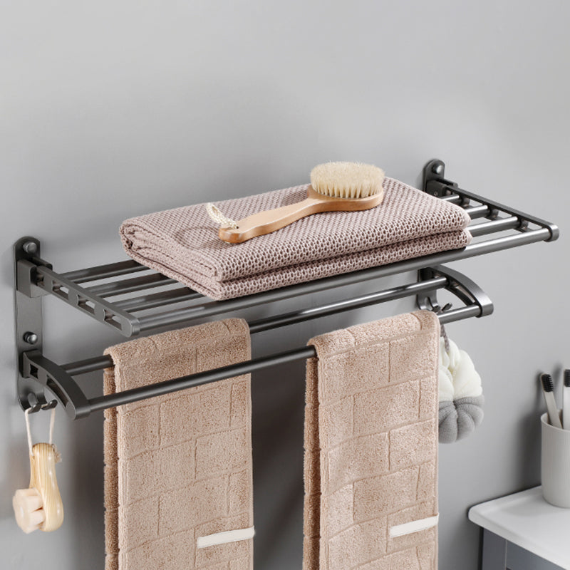 Contemporary Bathroom Accessory As Individual Or As a Set in Grey Metal