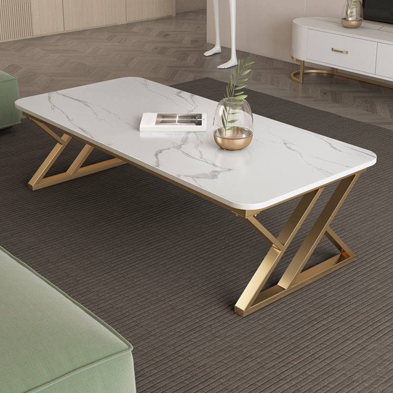 Slate Top Rectangular Coffee Table Trestle Coffee Cocktail Table
