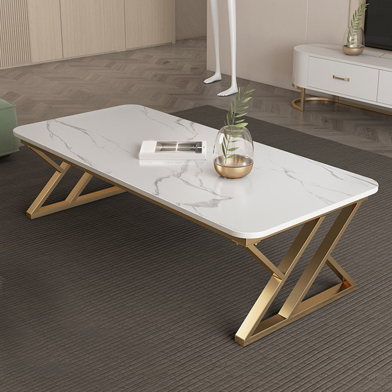 Slate Top Rectangular Coffee Table Trestle Coffee Cocktail Table