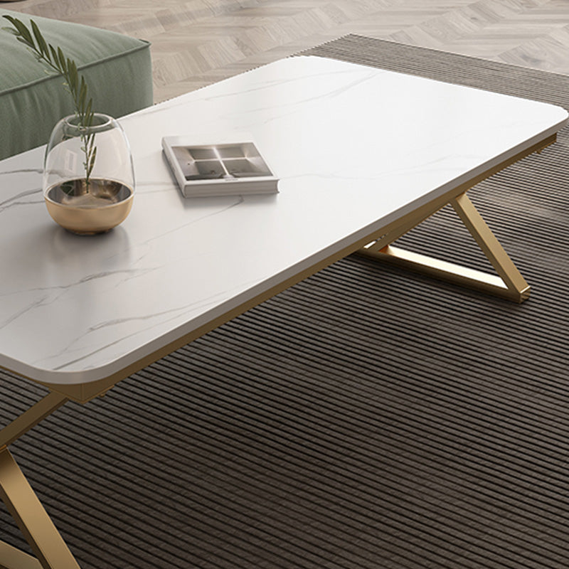 Slate Top Rectangular Coffee Table Trestle Coffee Cocktail Table