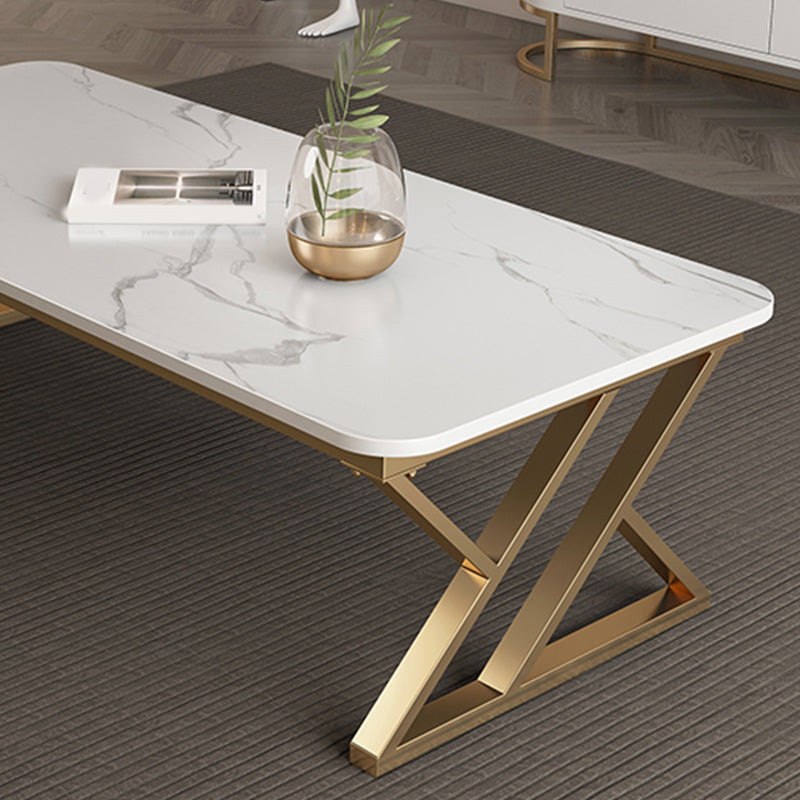 Slate Top Rectangular Coffee Table Trestle Coffee Cocktail Table