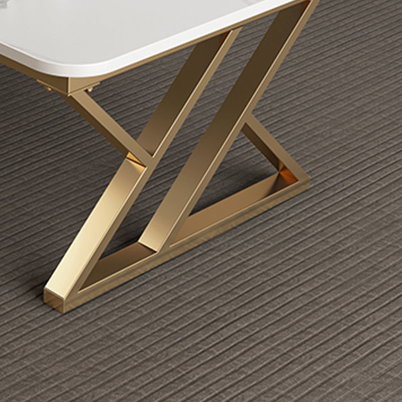 Slate Top Rectangular Coffee Table Trestle Coffee Cocktail Table